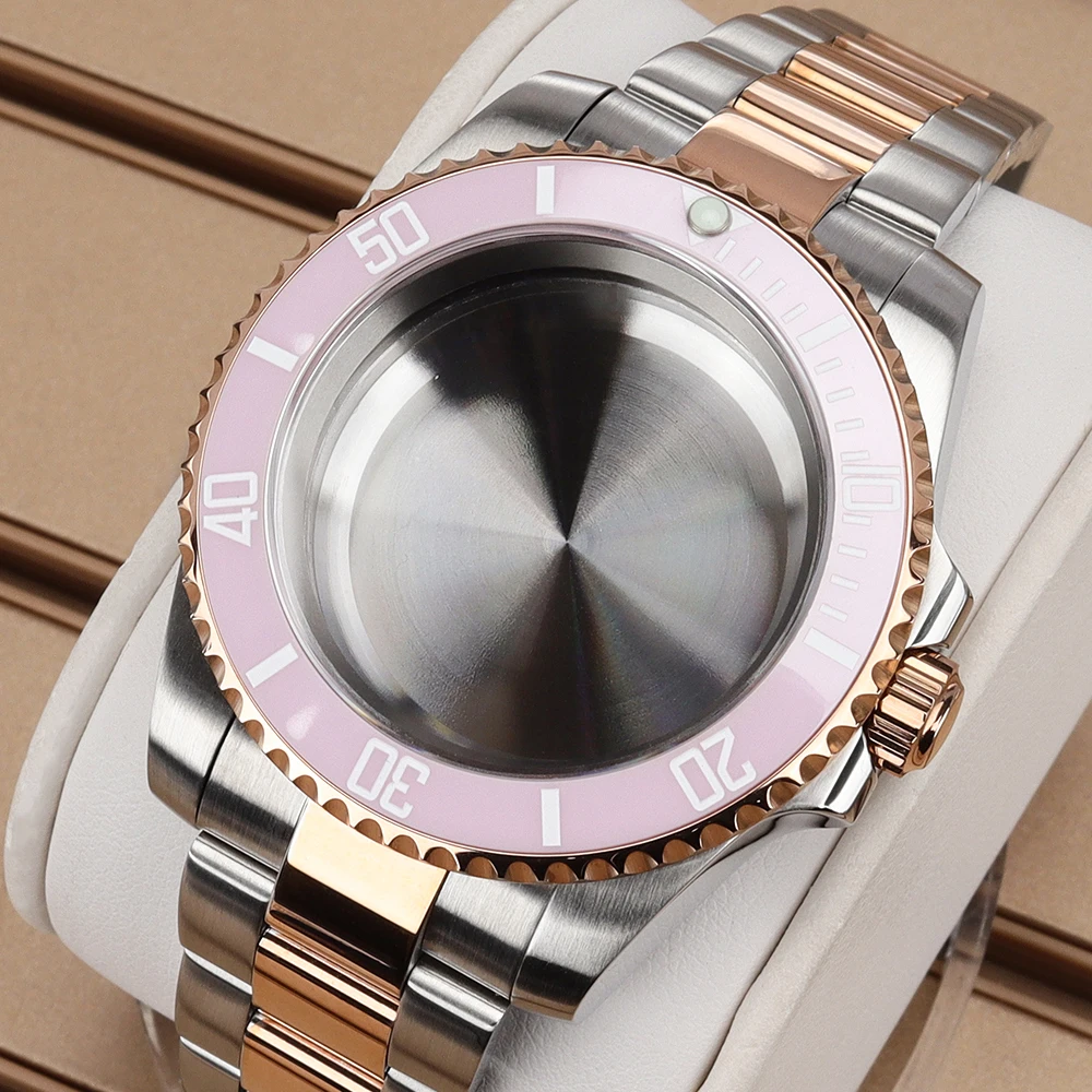 40mm Watch Case band Silver Rose Gold Stainless Steel For SUB GMT NH35 NH36 NH34 7S26 Miyota8215 ETA2824 ST2130 Movt 28 5mm Dial
40mm Watch Case band Silver Rose Gold Stainless Steel For SUB GMT NH35 NH36 NH34 7S26 Miyota8215 ETA2824 ST2130 Movt 28 5mm Dial
