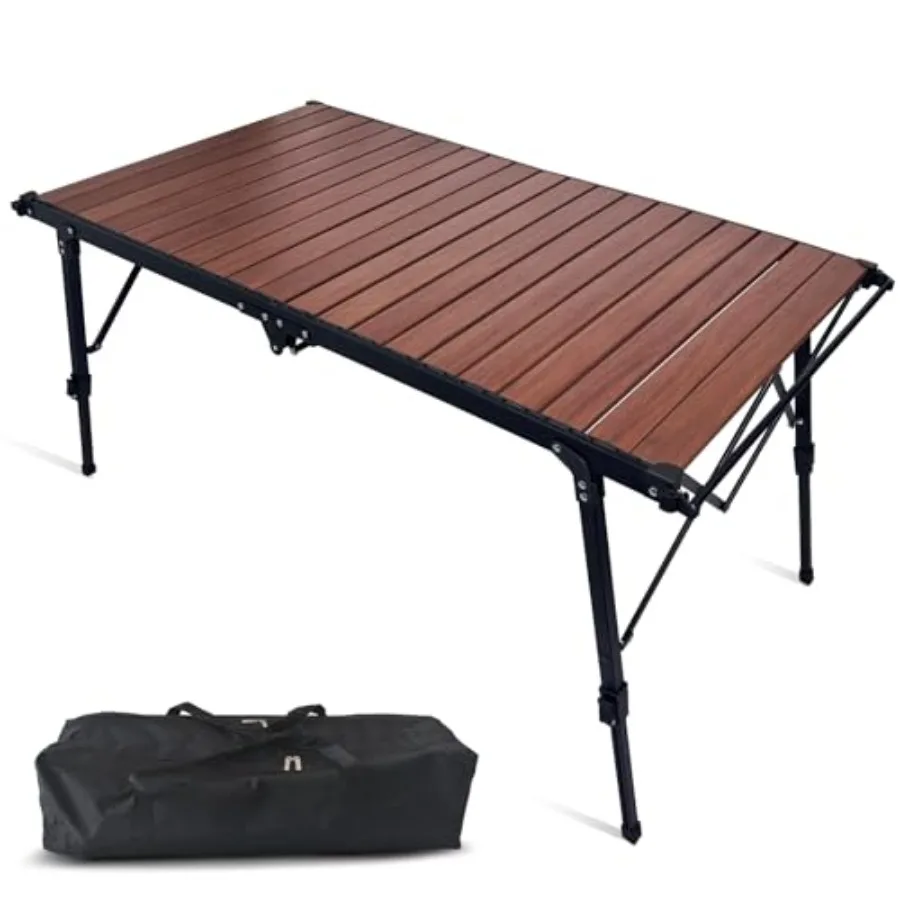 4FT Folding Camping Table Adjustable Height Aluminum Roll Up Table with Carry Bag Loads 110LBS 2-6 Person Lightweight Portable
4FT Folding Camping Table Adjustable Height Aluminum Roll Up Table with Carry Bag Loads 110LBS 2-6 Person Lightweight Portable