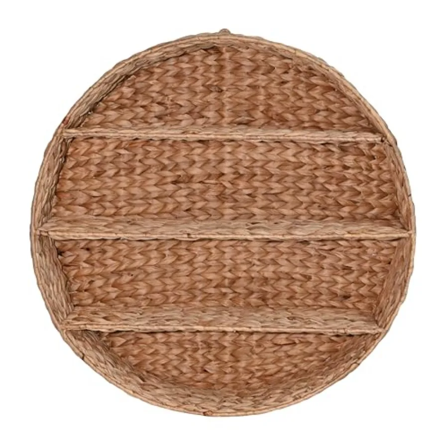 WRK1000A Annulus 24.5" 3-Shelf Circular Handwoven Hyacinth Wall Rack for Entryway, Bedroom, Living Room, Guest Room
WRK1000A Annulus 24.5" 3-Shelf Circular Handwoven Hyacinth Wall Rack for Entryway, Bedroom, Living Room, Guest Room