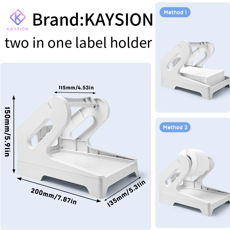 KAYSION Label Holder, 2-in-1 Design for Roll and Fold Labels, Shipping Label Holder Compatible with Desktop Thermal Printers
KAYSION Label Holder, 2-in-1 Design for Roll and Fold Labels, Shipping Label Holder Compatible with Desktop Thermal Printers