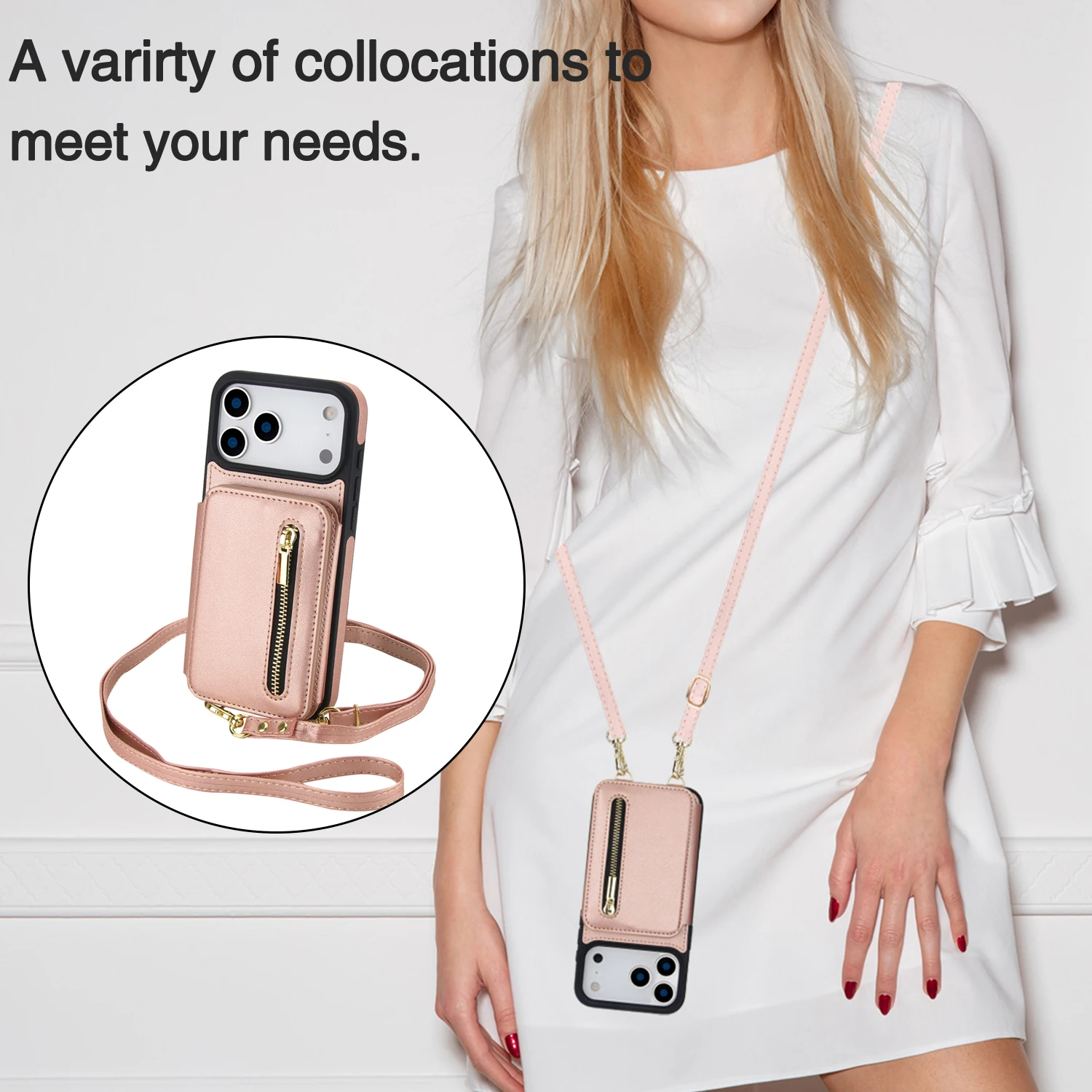 Crossbody Card Slots Zipper Leather Wallet Phone Case for IPhone 17E 16E 17 16 15 14 Plus 13 12 11 Pro Max Protection Cover
Crossbody Card Slots Zipper Leather Wallet Phone Case for IPhone 17E 16E 17 16 15 14 Plus 13 12 11 Pro Max Protection Cover
