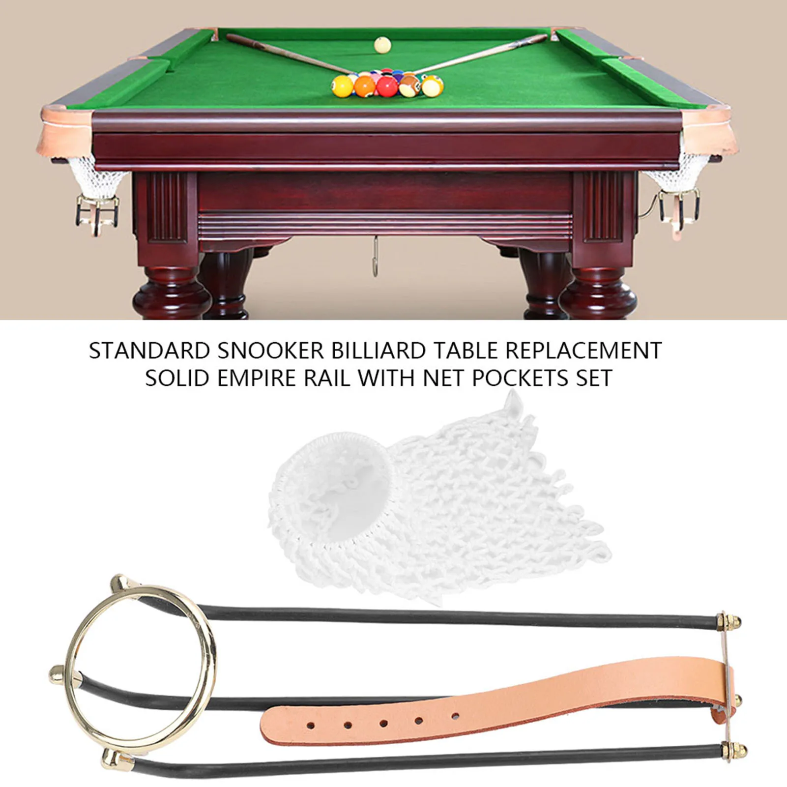 Billiards Table Rail Pockets Standard Snooker Billiard Table Replacement Empire Rail with Net Pockets Set
Billiards Table Rail Pockets Standard Snooker Billiard Table Replacement Empire Rail with Net Pockets Set