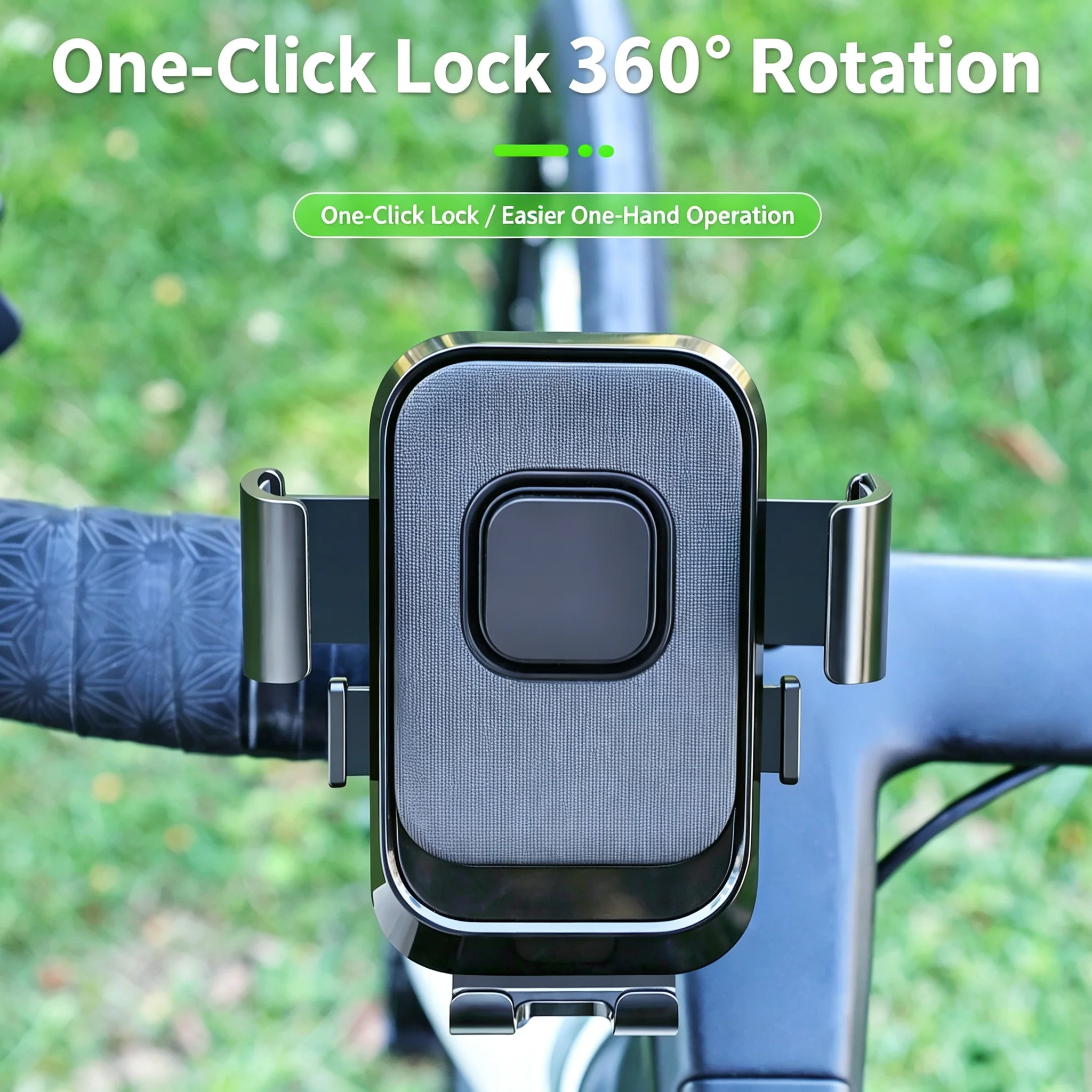 360° Rotation Bike Phone Holder Mount, One-Click Lock Bicycle Handlebar Stand for Square/Round Bars Anti-Shock Silicone Pad No
360° Rotation Bike Phone Holder Mount, One-Click Lock Bicycle Handlebar Stand for Square/Round Bars Anti-Shock Silicone Pad No