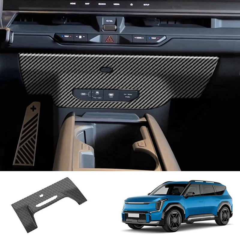 Автомобильная наклейка на панель с USB-зарядкой для Kia EV9 2023 2024, центральное управление, вентиляционное отверстие, нижняя панель из углеродного волокна
Автомобильная наклейка на панель с USB-зарядкой для Kia EV9 2023 2024, центральное управление, вентиляционное отверстие, нижняя панель из углеродного волокна