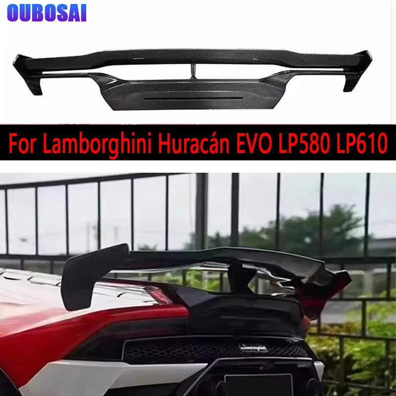 For Lamborghini Huracán EVO LP580 LP610 carbon fiber Tail fins Rear Spoiler Guide Wing Rear Wing Upgrade body kit
For Lamborghini Huracán EVO LP580 LP610 carbon fiber Tail fins Rear Spoiler Guide Wing Rear Wing Upgrade body kit