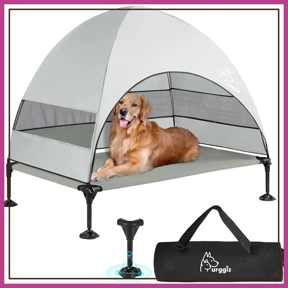 Elevated Dog Bed with Canopy, Portable Raised Cot for Large Pets, Indoor & Outdoor Use, Anti-Slip Feet
Elevated Dog Bed with Canopy, Portable Raised Cot for Large Pets, Indoor & Outdoor Use, Anti-Slip Feet