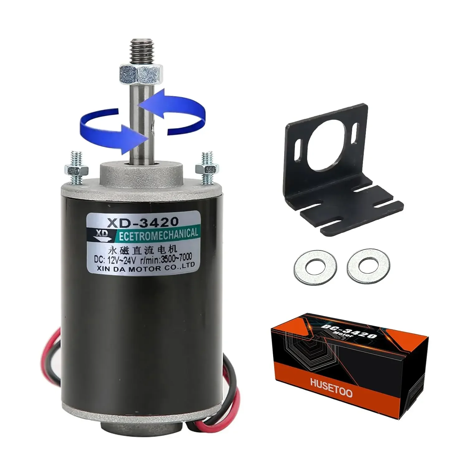 High Torque DC Motor 12 V/24 V Permanent Magnet Mini DC Motor DIY Generator 30W CW/CCW with Moun
High Torque DC Motor 12 V/24 V Permanent Magnet Mini DC Motor DIY Generator 30W CW/CCW with Moun