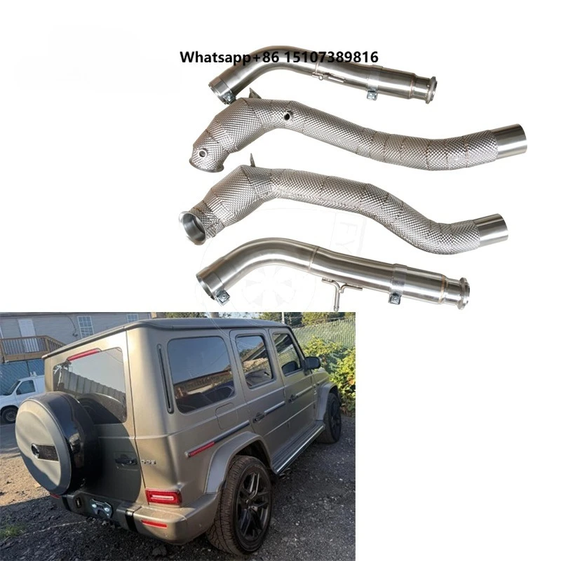 Exhaust Downpipe for G63 G500 G-class W464 2018+ with Heat Shield Long Wheel
Exhaust Downpipe for G63 G500 G-class W464 2018+ with Heat Shield Long Wheel