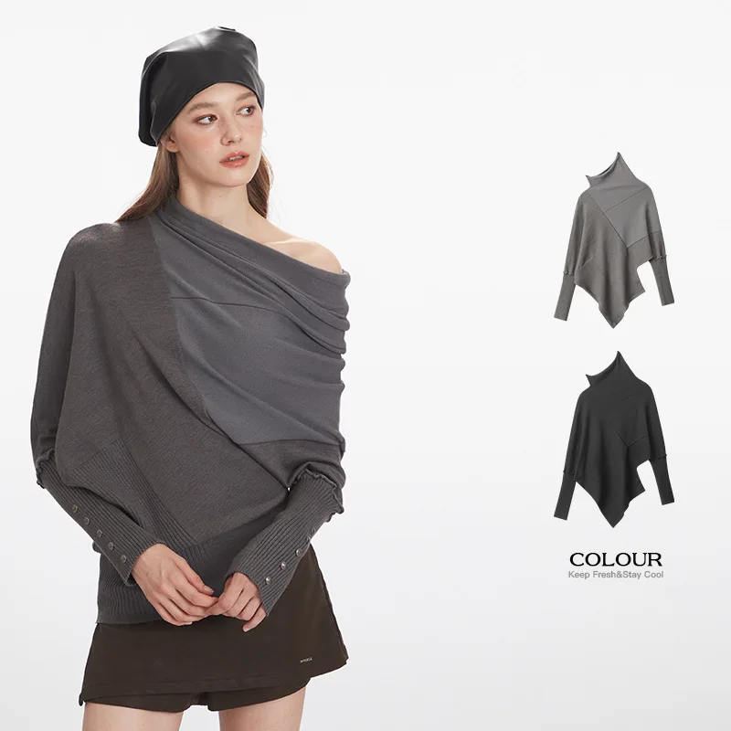 Heyhenry Design Women's Asymmetrical Half Turtleneck Knitwear Long-Sleeved Pullover Autumn Winter American Style
Heyhenry Design Women's Asymmetrical Half Turtleneck Knitwear Long-Sleeved Pullover Autumn Winter American Style