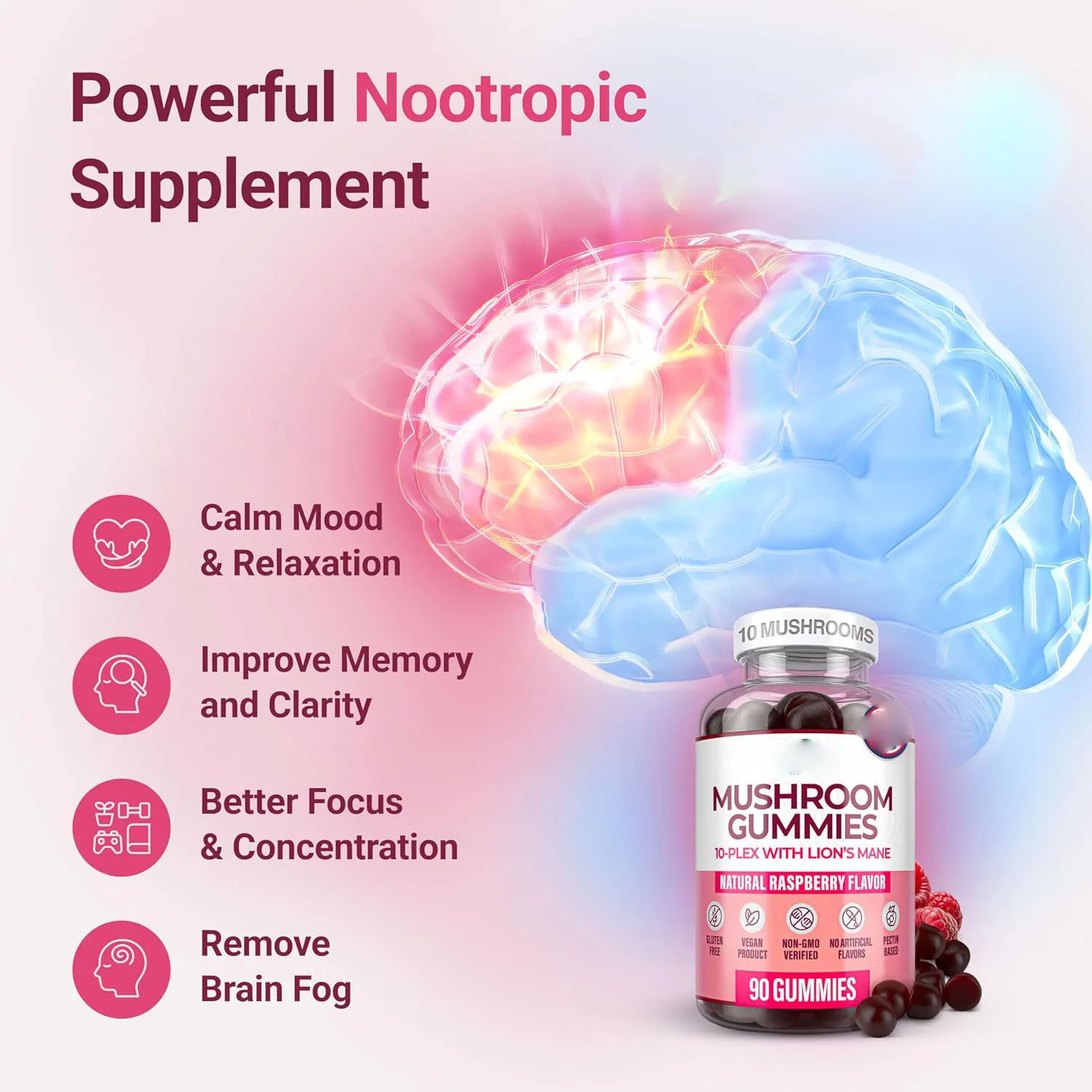 Mushroom composite gummies enhance immunity, regulate intestinal health, relieve fatigue, balance nutrition
Mushroom composite gummies enhance immunity, regulate intestinal health, relieve fatigue, balance nutrition