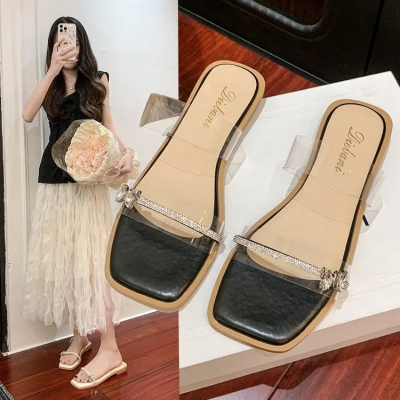 Summer New Soft Leather Square Toe with Flip-flops Women Fashion Thin Belt Thin Heel Soft Sole Flip-flops Plus Size 41 42 43
Summer New Soft Leather Square Toe with Flip-flops Women Fashion Thin Belt Thin Heel Soft Sole Flip-flops Plus Size 41 42 43