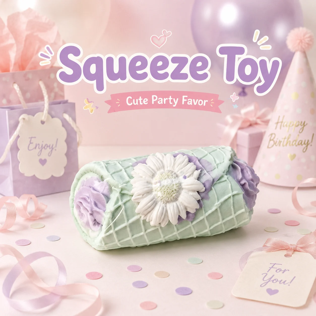 Food Grade Silicone Green Grid Cake Roll Squishy Toy White Daisy Purple Rose Decor Soft Mochi Squeeze Toy For Children
Food Grade Silicone Green Grid Cake Roll Squishy Toy White Daisy Purple Rose Decor Soft Mochi Squeeze Toy For Children