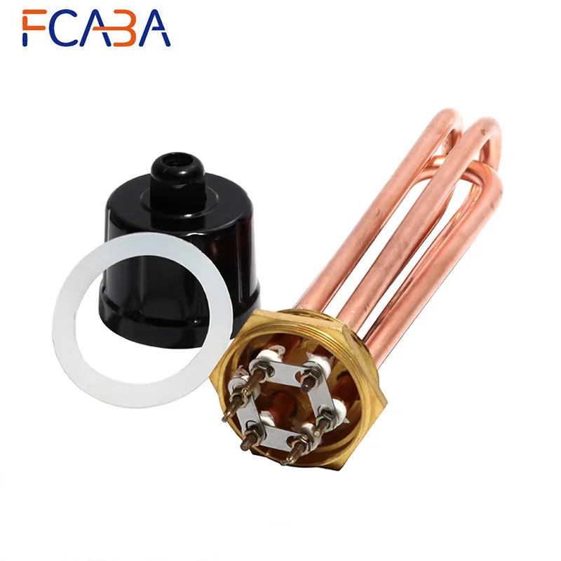 FCABA 2 Inch/DN50 10mm Dia Tubular Immersion Heater 110V/220V/380V All Copper Electric Heating Element 3KW/4.5KW/6KW/9KW/12KW
FCABA 2 Inch/DN50 10mm Dia Tubular Immersion Heater 110V/220V/380V All Copper Electric Heating Element 3KW/4.5KW/6KW/9KW/12KW
