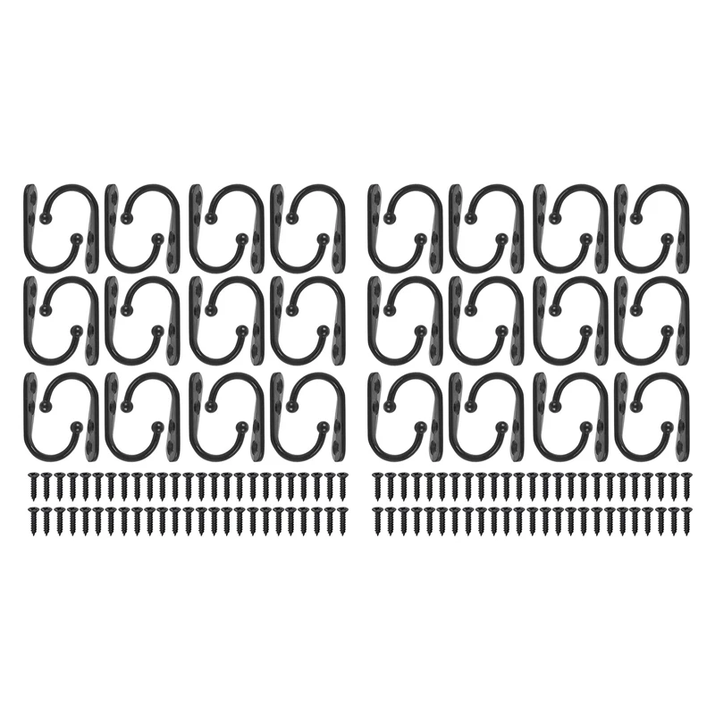 48 Pieces Coat Hooks Wall Mounted Robe Hook Single Coat Hanger No Scratch And 100 Pieces Screws Black
48 Pieces Coat Hooks Wall Mounted Robe Hook Single Coat Hanger No Scratch And 100 Pieces Screws Black