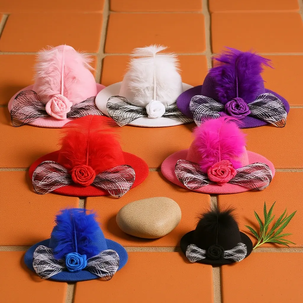 Набор из 6 миниатюрных декоративных шляпок: креативные купольные шляпки для костюмов, чаепитий, украшения волос и рукоделия
Набор из 6 миниатюрных декоративных шляпок: креативные купольные шляпки для костюмов, чаепитий, украшения волос и рукоделия