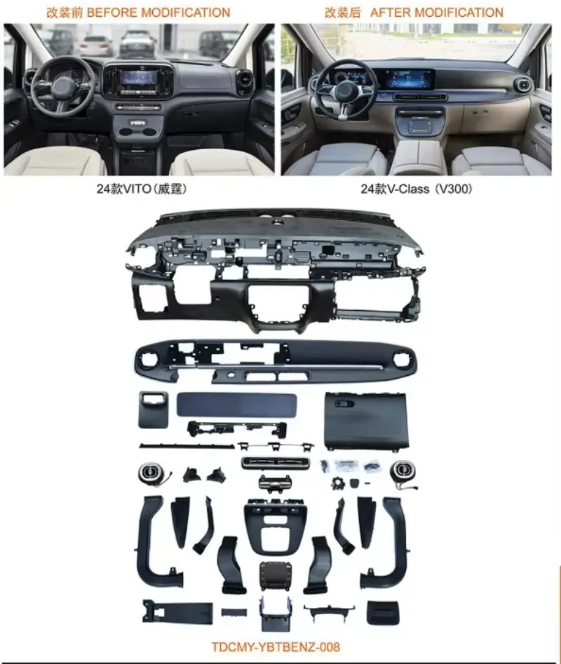 Роскошный новый дизайн, низко-высокая внутренняя панель приборной панели для Mercedes Upgrade 2016-2023 2024 Benz V
Роскошный новый дизайн, низко-высокая внутренняя панель приборной панели для Mercedes Upgrade 2016-2023 2024 Benz V