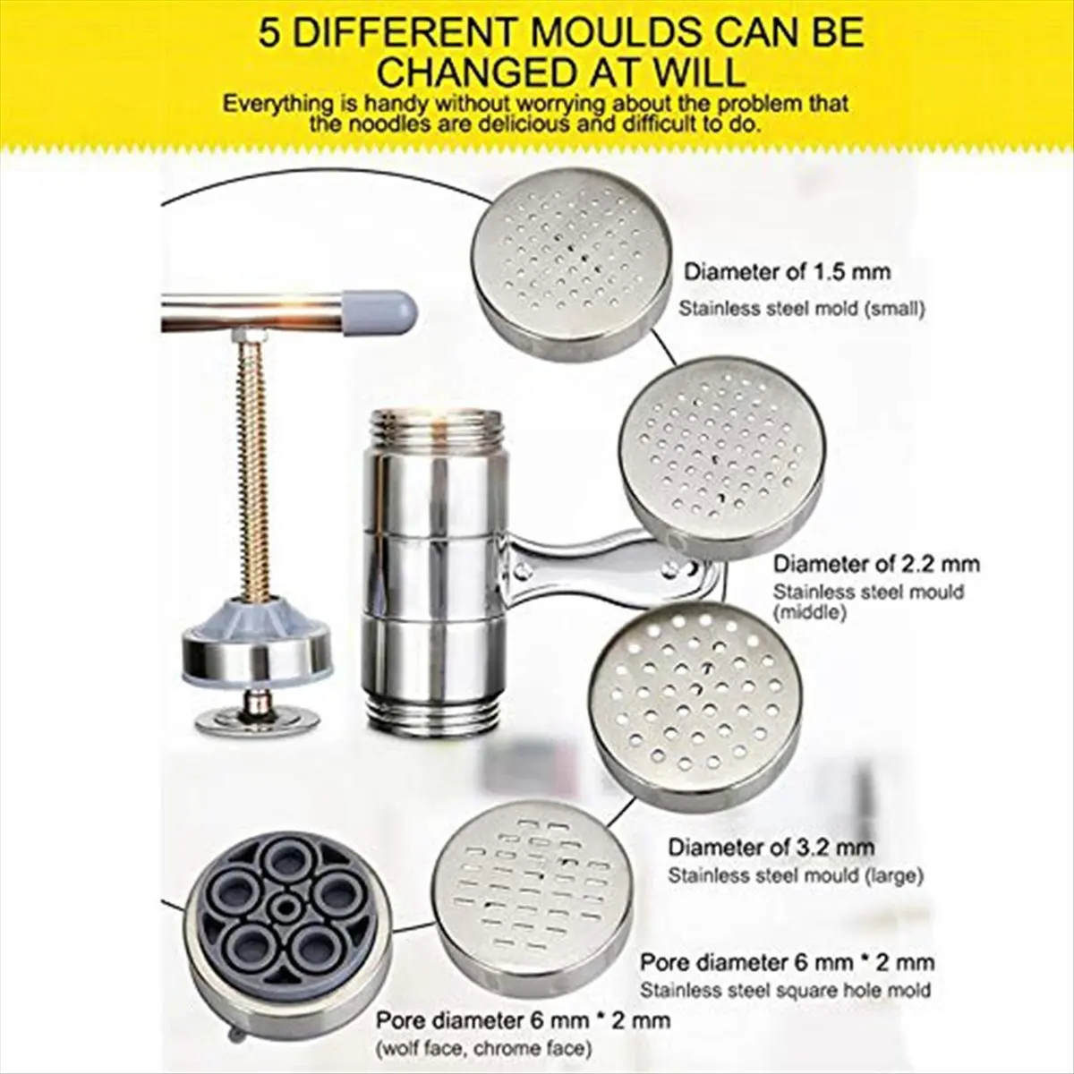 A08I Stainless Steel Noodle Machine Manual Noodle Machine Stainless Steel Noodle Machine Noodle Pressing Machine B
A08I Stainless Steel Noodle Machine Manual Noodle Machine Stainless Steel Noodle Machine Noodle Pressing Machine B