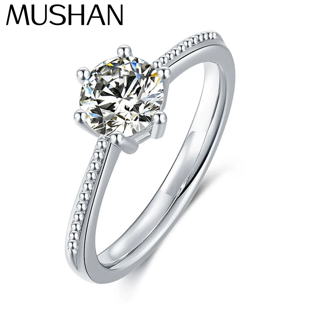 MuShan Jewelry 925 Sterling Silver Ring Moissanite D Color VVS Luxury Round Bold Sophisticated Rings Diamond Accessories
MuShan Jewelry 925 Sterling Silver Ring Moissanite D Color VVS Luxury Round Bold Sophisticated Rings Diamond Accessories