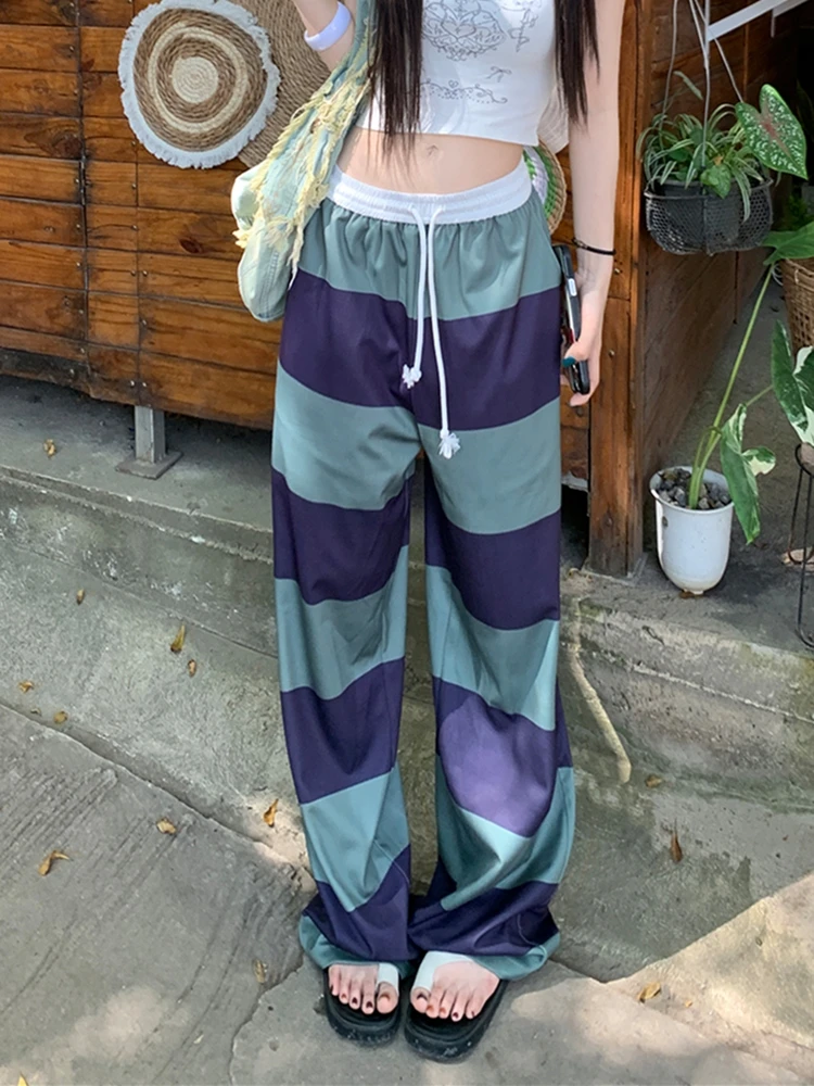 ZHISILAO Stripe Wide Leg Straight Pants Women Vintage Loose Soft Cargo Trousers Spring Summer 2025 Streetwear
ZHISILAO Stripe Wide Leg Straight Pants Women Vintage Loose Soft Cargo Trousers Spring Summer 2025 Streetwear