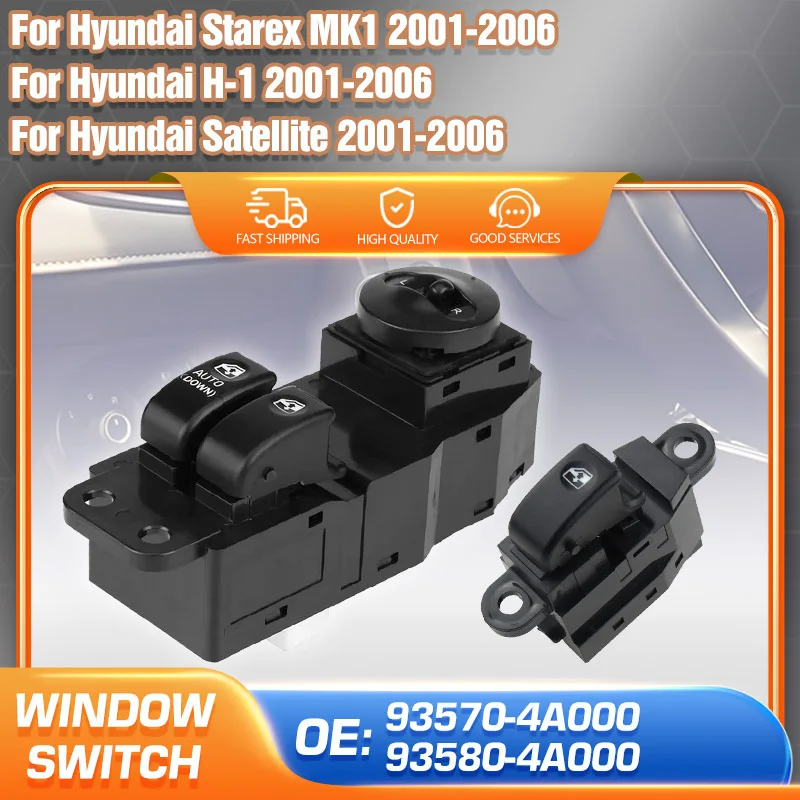 Power Window Control Switch Button For Hyundai H1 Starex Satellite 2001 2002 2003 2004 2005 2006 Parts 93570-4A000 93580-4A000
Power Window Control Switch Button For Hyundai H1 Starex Satellite 2001 2002 2003 2004 2005 2006 Parts 93570-4A000 93580-4A000