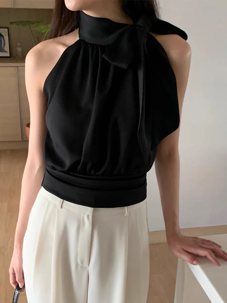 Chic Summer Design Stand Collar Tie Dotted Knot Versatile Slimming Ne Hanging Vest irt Women's Korean Sle Loo...
Chic Summer Design Stand Collar Tie Dotted Knot Versatile Slimming Ne Hanging Vest irt Women's Korean Sle Loo...