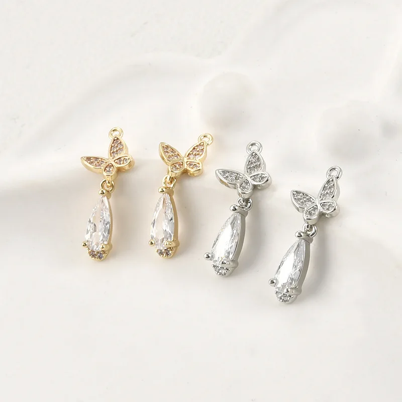Copper-plated 14k Gold Color Butterfly Long Water Drop Pendant DIY Handmade Earrings Bracelet Necklace Jewelry Accessories
Copper-plated 14k Gold Color Butterfly Long Water Drop Pendant DIY Handmade Earrings Bracelet Necklace Jewelry Accessories