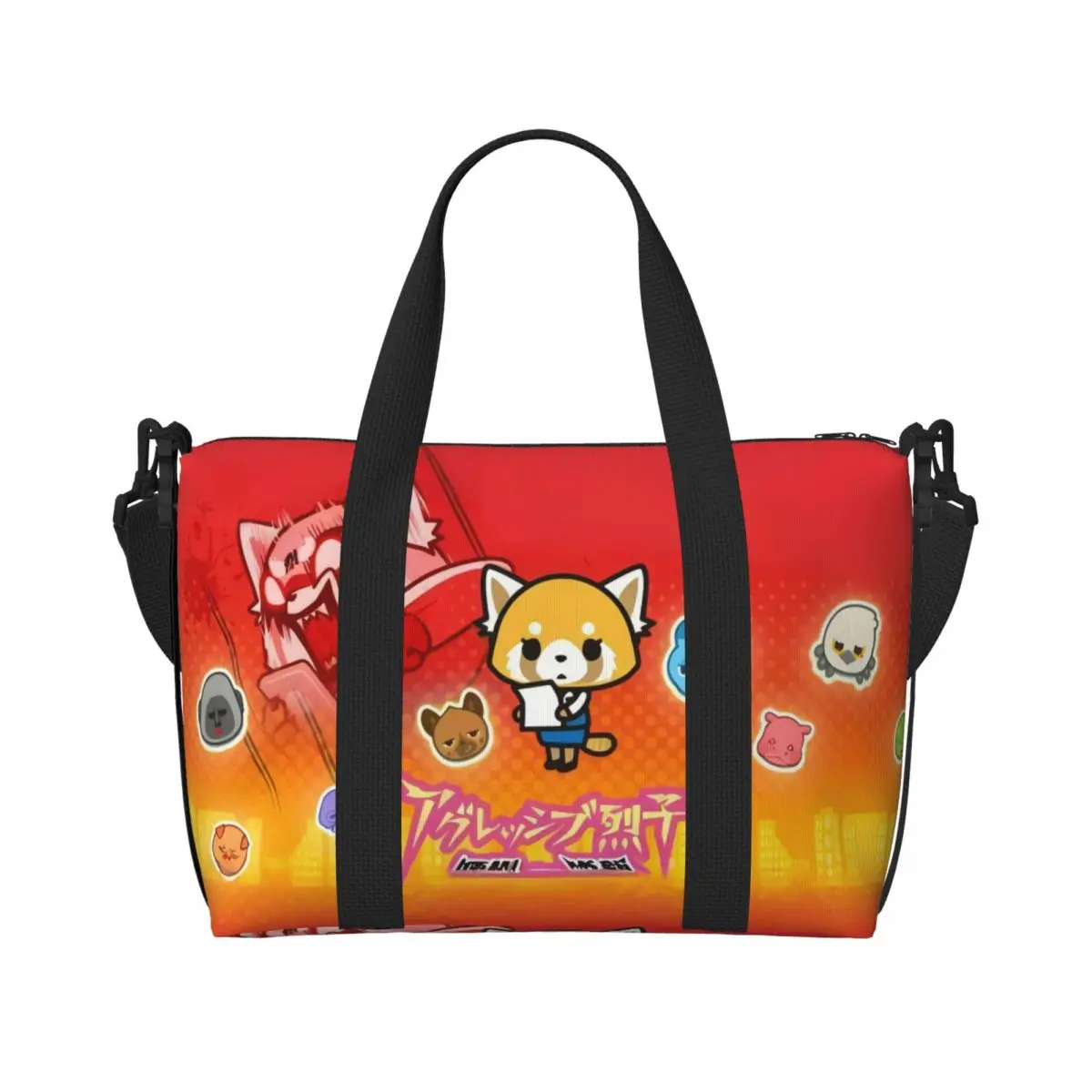 Custom Japan Anime Aggretsuko Cartoon Beach Tote Bag Women Extra Large Gym Carry On Travel Shopping Bags
Custom Japan Anime Aggretsuko Cartoon Beach Tote Bag Women Extra Large Gym Carry On Travel Shopping Bags