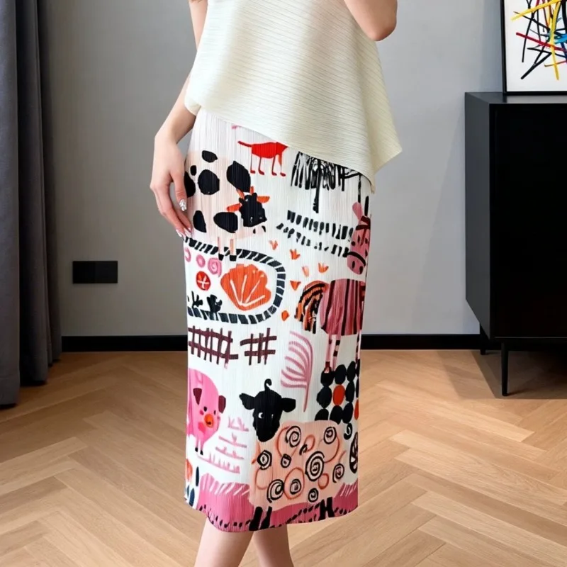 Miyake Pleated Original Print Skirt Plisse 2026 Summer New Print Pleats Jupe Slit Comfortable Casual Mid-Length Pleated Skirt
Miyake Pleated Original Print Skirt Plisse 2026 Summer New Print Pleats Jupe Slit Comfortable Casual Mid-Length Pleated Skirt