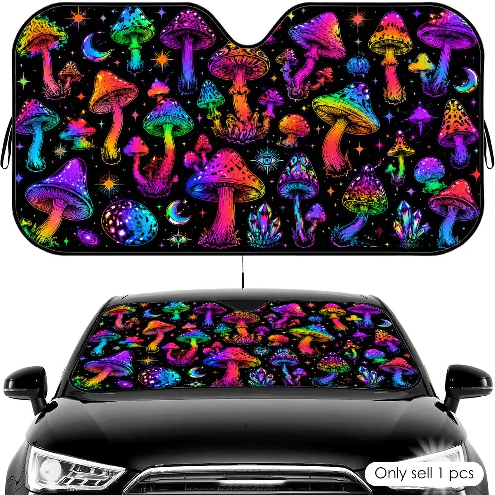 Neon Fantasy Mushroom Field Sun Visor Car Front Windshield Shade UV Block Heat Shield Foldable Universal Fit Cover
Neon Fantasy Mushroom Field Sun Visor Car Front Windshield Shade UV Block Heat Shield Foldable Universal Fit Cover