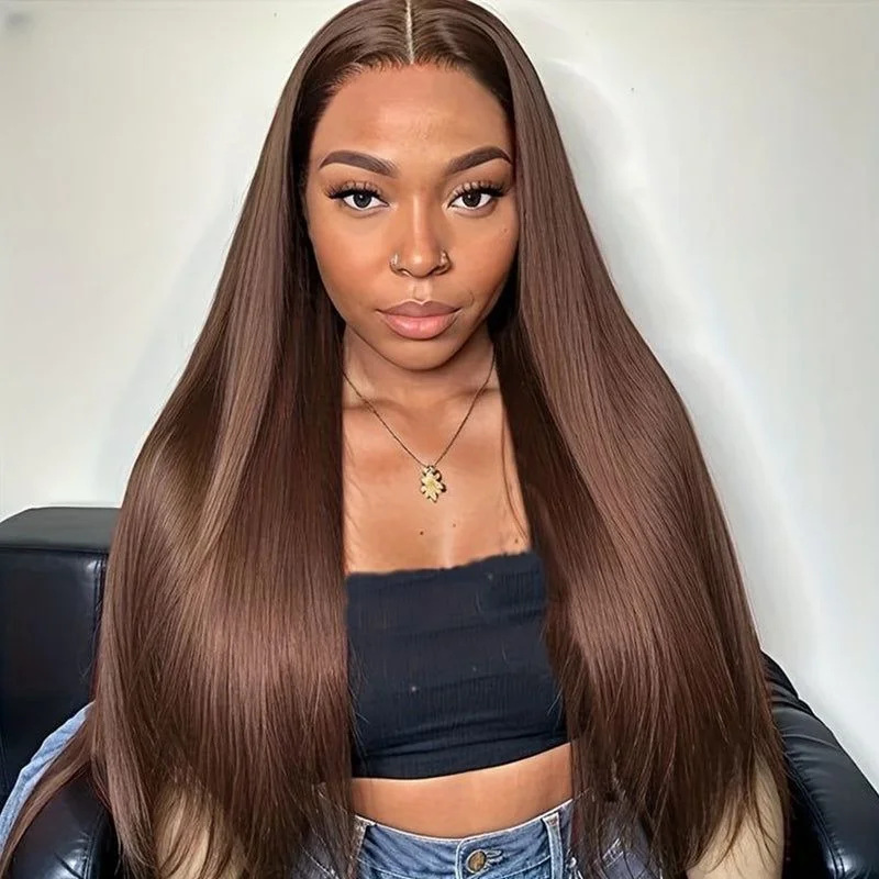 250% Density Chocolate Brown Bone Straight Lace Front Wigs Human Hair 30 36 Inch 13x6 HD Lace Frontal Wig Human Hair Wig
250% Density Chocolate Brown Bone Straight Lace Front Wigs Human Hair 30 36 Inch 13x6 HD Lace Frontal Wig Human Hair Wig