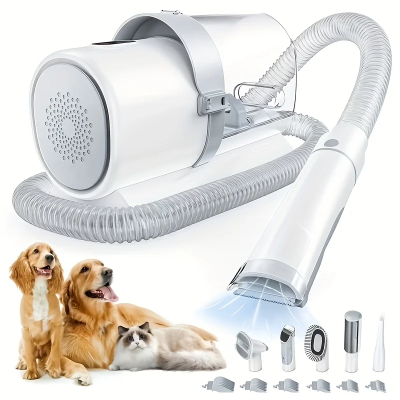 Dog/cat/pet Grooming Vacuum Cleaner, Mulifunctional Grooming Tools, 3 Suction Modes, Cordless Clipper, 5 Grooming Tools, Low-noise Pet Hair Clipper
Dog/cat/pet Grooming Vacuum Cleaner, Mulifunctional Grooming Tools, 3 Suction Modes, Cordless Clipper, 5 Grooming Tools, Low-noise Pet Hair Clipper