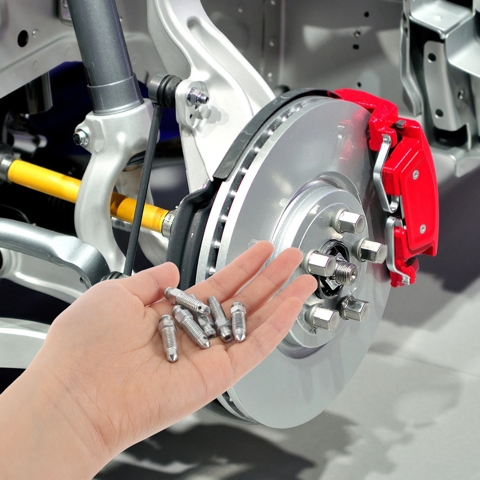 6Pcs Car Brake Bleeder Screws Galvanized Iron Motorcycle Brake Pump Bleeding Fittings Set for Reliable Air Fluid Removal
6Pcs Car Brake Bleeder Screws Galvanized Iron Motorcycle Brake Pump Bleeding Fittings Set for Reliable Air Fluid Removal