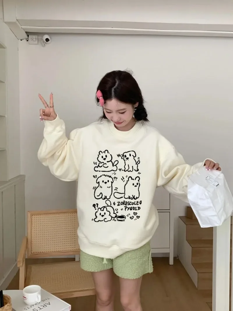 Vintage Pullovers Kawaii Y2k Sweatshirts American Women Sudadera Mujer Chic Cartoon Print O Neck Loose Preppy Style
Vintage Pullovers Kawaii Y2k Sweatshirts American Women Sudadera Mujer Chic Cartoon Print O Neck Loose Preppy Style