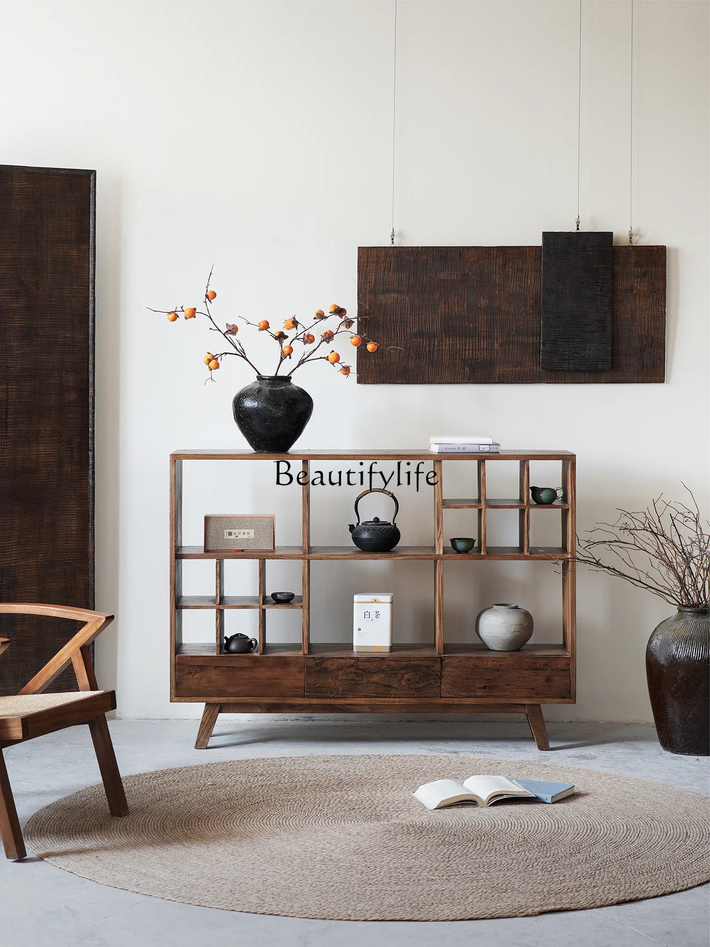 ls 18Wabi Sandy Wind Solid Wood Side Cabinet Wall Decoration Storage Tea Set Ornament Dining Side Cabinet
ls 18Wabi Sandy Wind Solid Wood Side Cabinet Wall Decoration Storage Tea Set Ornament Dining Side Cabinet