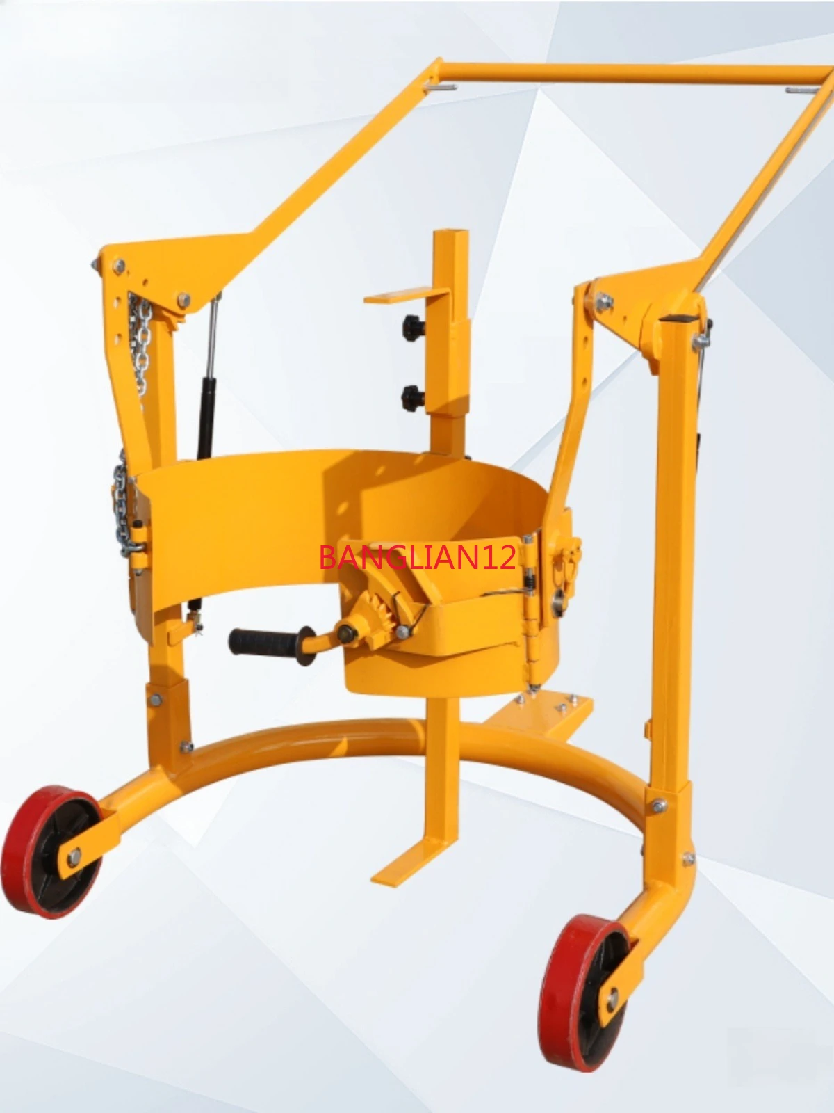 Manual oil drum pour rack handling fixture, flip dump truck
Manual oil drum pour rack handling fixture, flip dump truck