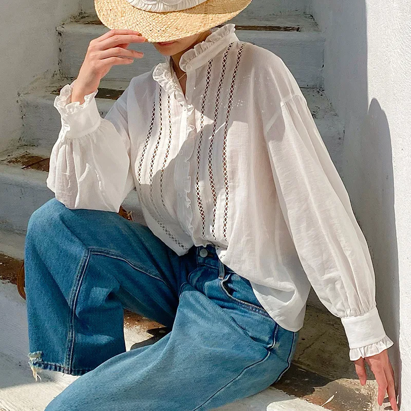 2025Spring French White Shirt Women's Cotton and Linen Shenzhen Nanyou Women's Clothing South French Loose Long Sleeve Shirt Wom
2025Spring French White Shirt Women's Cotton and Linen Shenzhen Nanyou Women's Clothing South French Loose Long Sleeve Shirt Wom