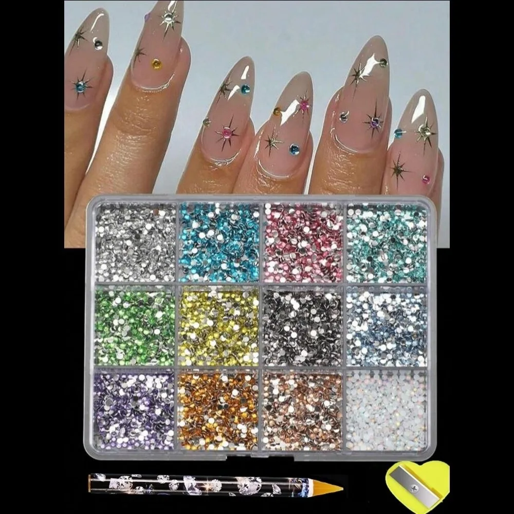 12 Grids 3D Nail Art Rhinestones DIY Crafts Clear Glass Nail Art Charms Colorful Flatback Diamond Nail Charms DIY Crafts
12 Grids 3D Nail Art Rhinestones DIY Crafts Clear Glass Nail Art Charms Colorful Flatback Diamond Nail Charms DIY Crafts