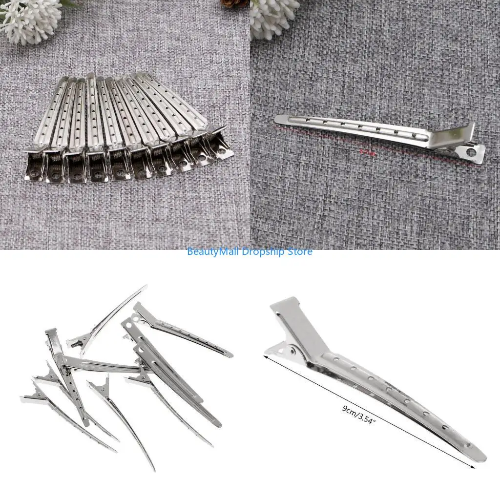 40JD New 10pcs Hair Clips Stainless Steel Hairdressing Duck Bill Clips
40JD New 10pcs Hair Clips Stainless Steel Hairdressing Duck Bill Clips