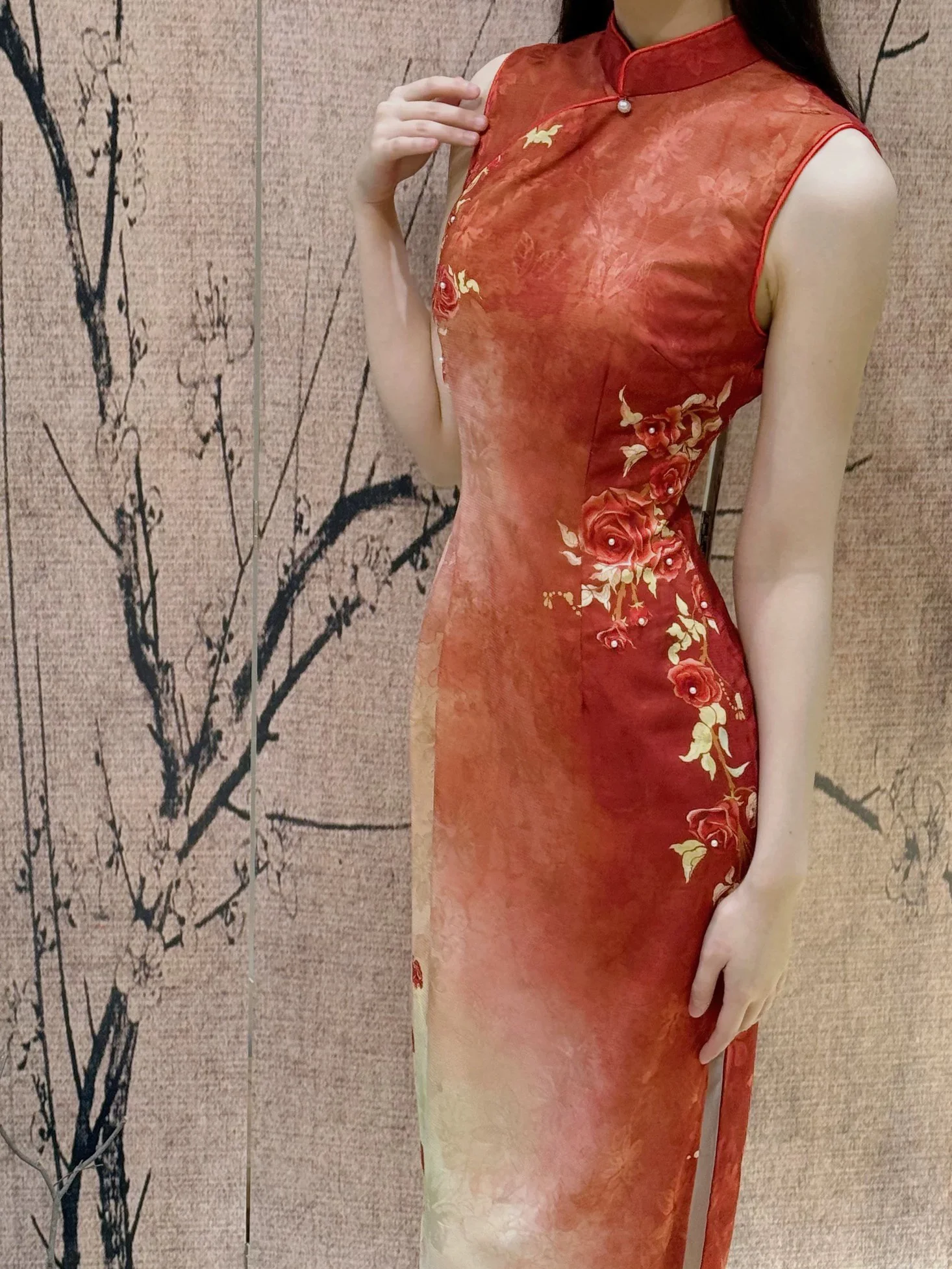 Восточный красивый розово-красный цвет, вышитый бисером, шалфей Ципао, восточный эстетический узор k, цветочный дизайн
Восточный красивый розово-красный цвет, вышитый бисером, шалфей Ципао, восточный эстетический узор k, цветочный дизайн