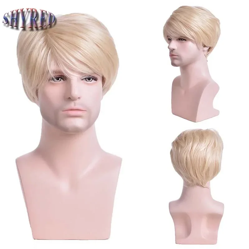 Men Short Straight Synthetic Wigs Light Blonde Layered Wig Pixie Cut Party Daily Use Wig Heat Resistant for Male Hair
Men Short Straight Synthetic Wigs Light Blonde Layered Wig Pixie Cut Party Daily Use Wig Heat Resistant for Male Hair