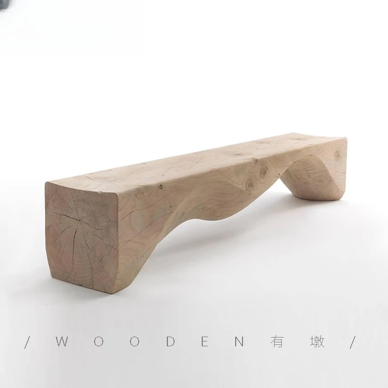 Solid wood bench Nordic creative wabi wind B & B bedside stool log exhibition hall bench home rest shoe change stool
Solid wood bench Nordic creative wabi wind B & B bedside stool log exhibition hall bench home rest shoe change stool