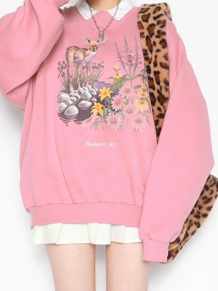 Women's Elegant Directional Design Tops 2024 New Autumn and Winter Vintage Printed Round Neck Pullover Sweatshirt
Women's Elegant Directional Design Tops 2024 New Autumn and Winter Vintage Printed Round Neck Pullover Sweatshirt