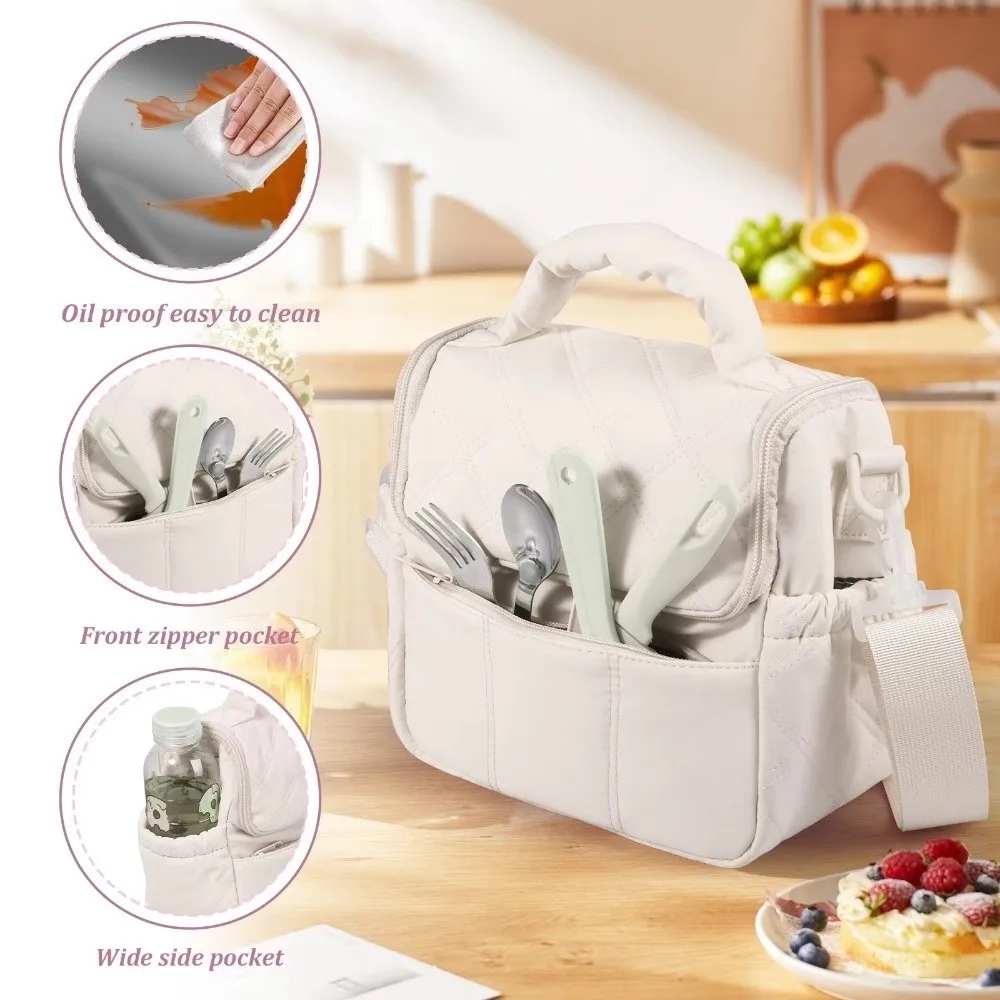 Quilted Puffer Insulated Lunch Bag Detachable Strap Waterproof Lunch Tote Soft Cooler Leakproof Cooling Tote Work
Quilted Puffer Insulated Lunch Bag Detachable Strap Waterproof Lunch Tote Soft Cooler Leakproof Cooling Tote Work
