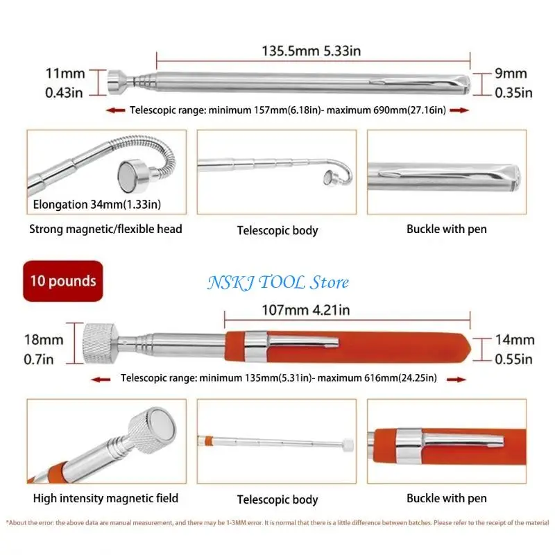 L8RC Telescoping Retrieval Multi purpose for Small Item Retrieval, Mechanical Cleaning and Repair Assistance
L8RC Telescoping Retrieval Multi purpose for Small Item Retrieval, Mechanical Cleaning and Repair Assistance