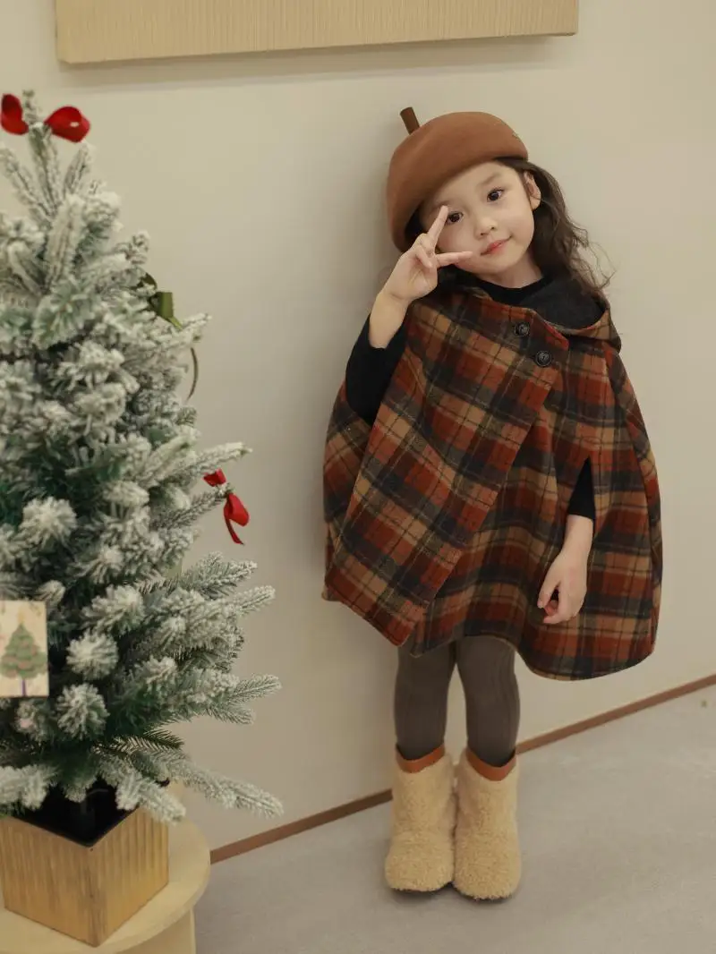 Girls Plaid Coat Cloak Double-sided Woolen Coat Cute and Stylish Cloak Warm Winter Woolen Coat Baby Girl Clothing
Girls Plaid Coat Cloak Double-sided Woolen Coat Cute and Stylish Cloak Warm Winter Woolen Coat Baby Girl Clothing