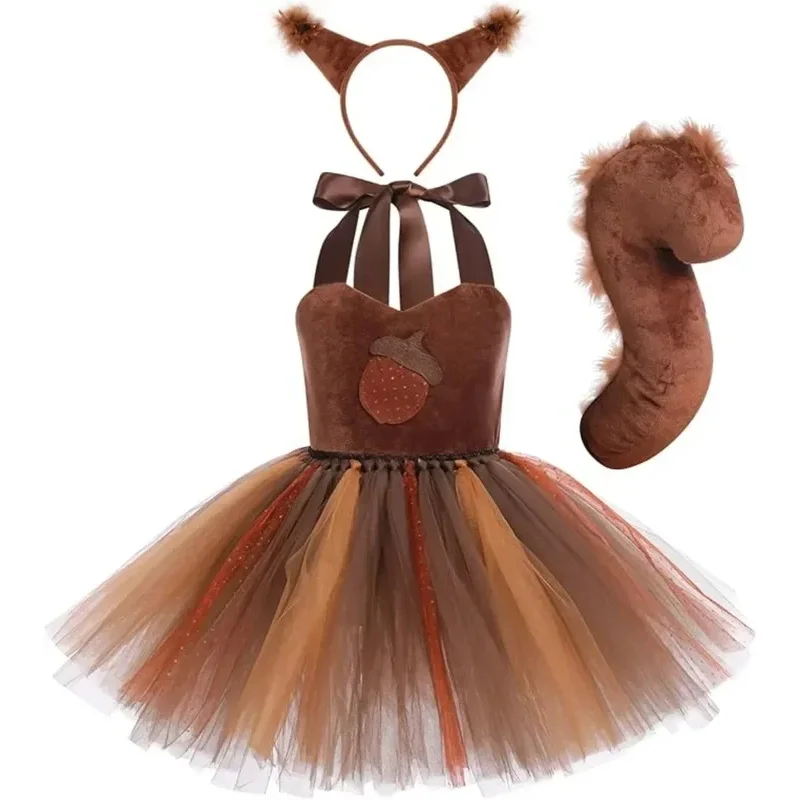 Children's Squirrel Dress Cosplay Halloween Costume Animal Cute Dress Children's Day Performance Costume Role Play Gauze Skirt
Children's Squirrel Dress Cosplay Halloween Costume Animal Cute Dress Children's Day Performance Costume Role Play Gauze Skirt