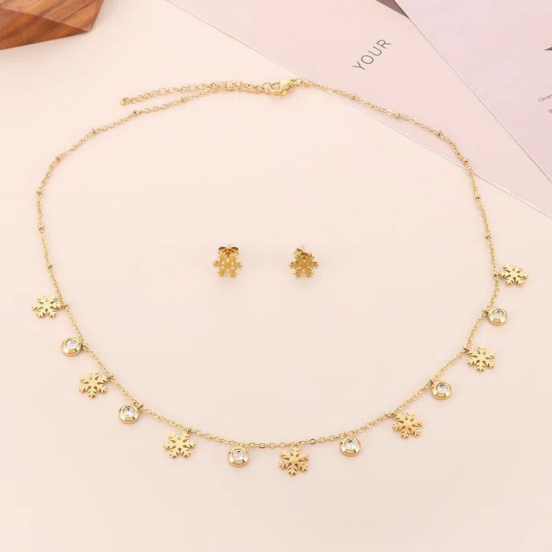 2pcs/Set Elegant Rhinestone Hand Cross Tree Flower Heart Pendant Necklace Earrings For Women Stainless Steel French Jewelry Sets
2pcs/Set Elegant Rhinestone Hand Cross Tree Flower Heart Pendant Necklace Earrings For Women Stainless Steel French Jewelry Sets