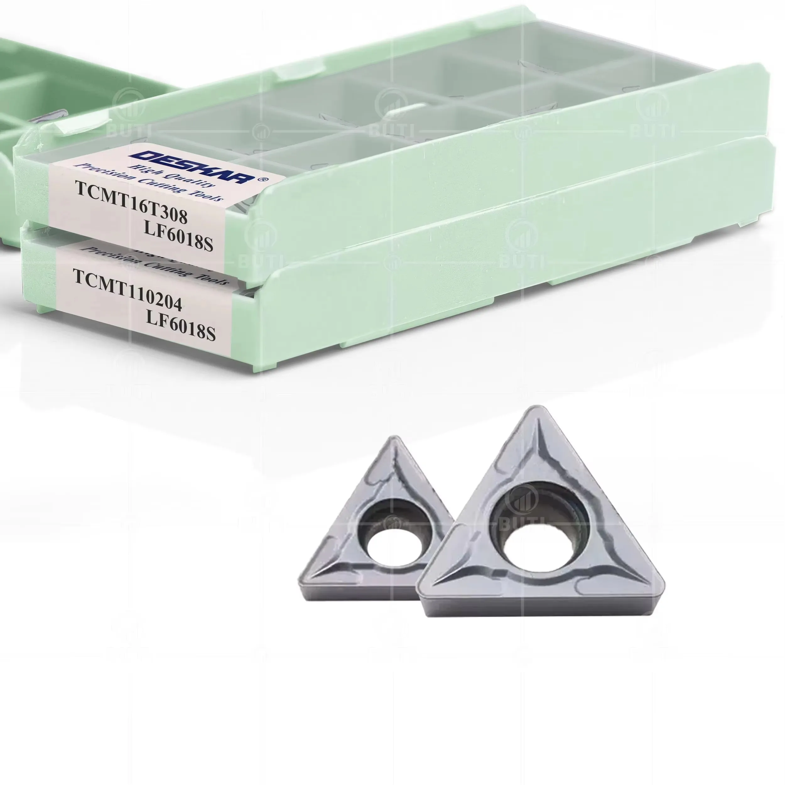 DESKAR 100% Original Triangular inner hole CNC Lathe Blade TCMT110204/110208/16T304/16T308 LF6018S Tool Used For Stainless Steel
DESKAR 100% Original Triangular inner hole CNC Lathe Blade TCMT110204/110208/16T304/16T308 LF6018S Tool Used For Stainless Steel