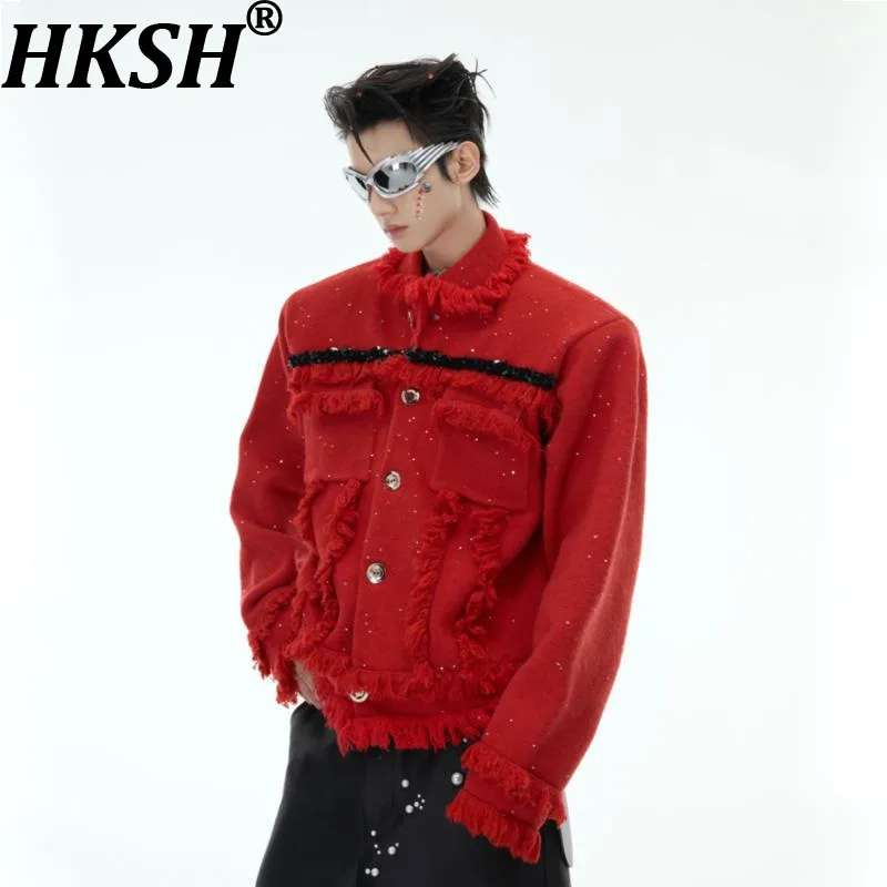 HKSH Весна Осень Новый Мужской Прилив Панк Y2K Нишевый Блестящий Лоскутный Свитер с Кисточками Свободная Ленивая Вязаная Куртка Шикарные Ins Модные HK11338
HKSH Весна Осень Новый Мужской Прилив Панк Y2K Нишевый Блестящий Лоскутный Свитер с Кисточками Свободная Ленивая Вязаная Куртка Шикарные Ins Модные HK11338