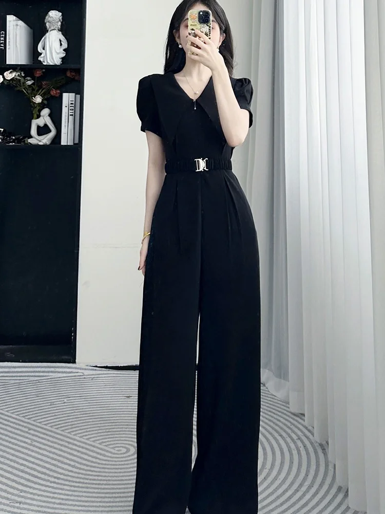 La Chapelle Black Pants Women's Summer 2026 New Elegant Goddess Style High Waist Wide Leg Pants Polyester Fabric
La Chapelle Black Pants Women's Summer 2026 New Elegant Goddess Style High Waist Wide Leg Pants Polyester Fabric